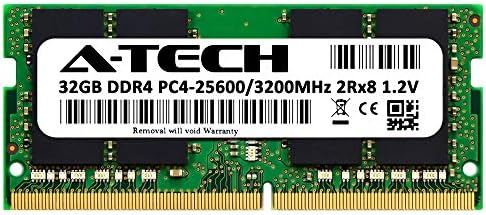 A-Tech 32GB זיכרון RAM עבור MSI GF75 מחשב נייד דק | DDR4 3200MHz PC4-25600 SODIMM 2RX8 1.2V 260 פינים שאינו